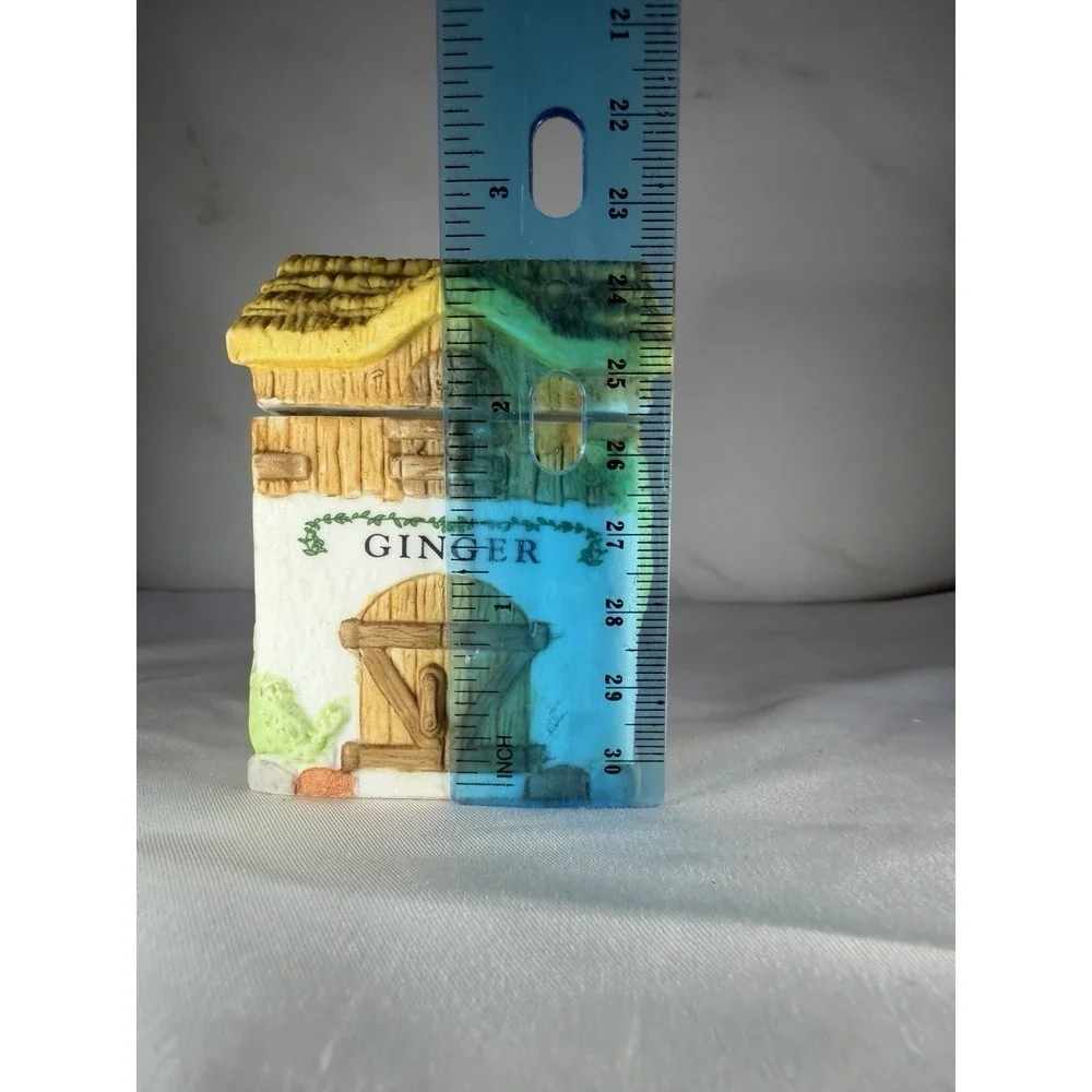 Vtg Spice Jar GINGER Country Kitchen Collection 1994 New House Cottage Core